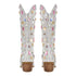 FUNKELNDE DAMEN COWBOY-STIEFEL MIT GUMMISOHLE - GLAMOURÖSE HIGH-HEEL-STIEFEL